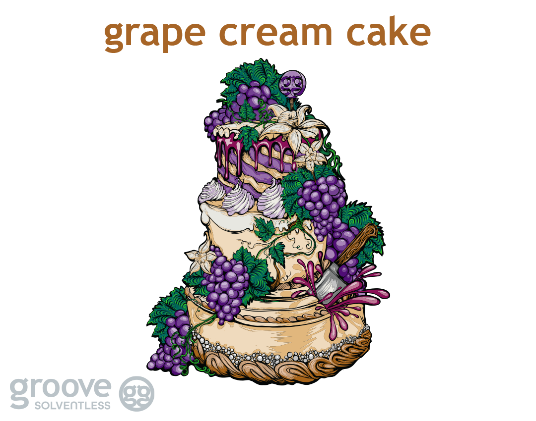grape cream cake