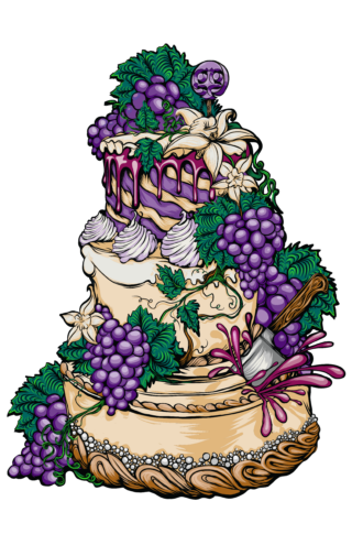 Grape Cream Cake