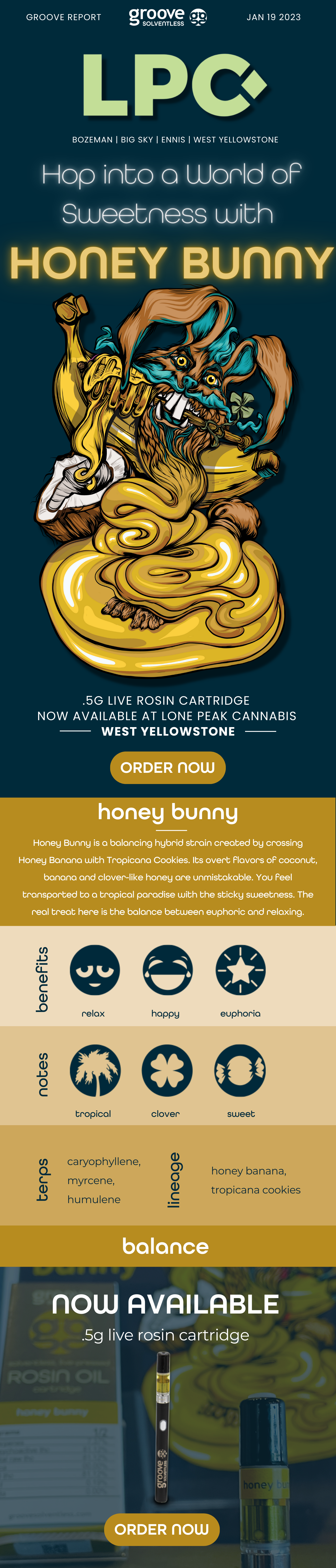Honey Bunny Cartridge Now Available at Lone Peak West Yellowstone