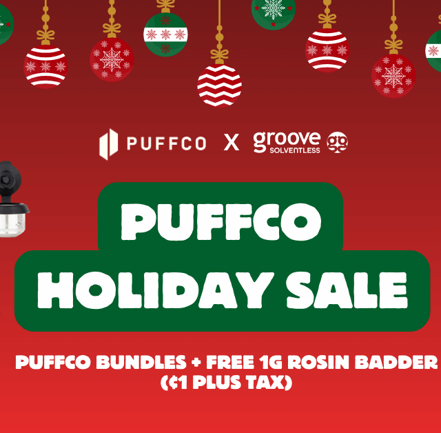 Holiday Puffco Bundles + Free Gram of Live Rosin Badder