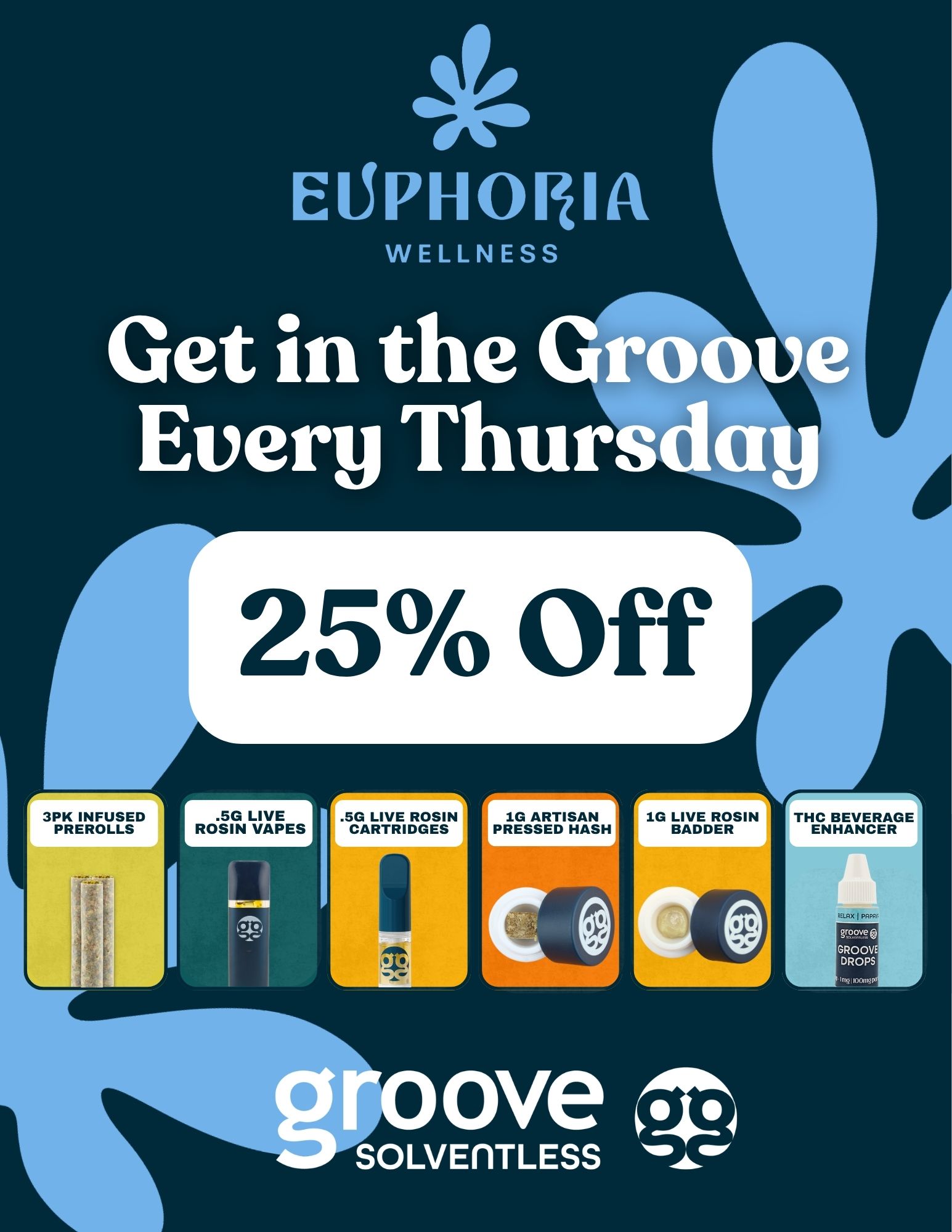 Euphoria 25% Off (8.5x11in) https://groovesolventless.com/wp-content/uploads/2026/08/Euphoria-25-Off-8.5x11in.jpg