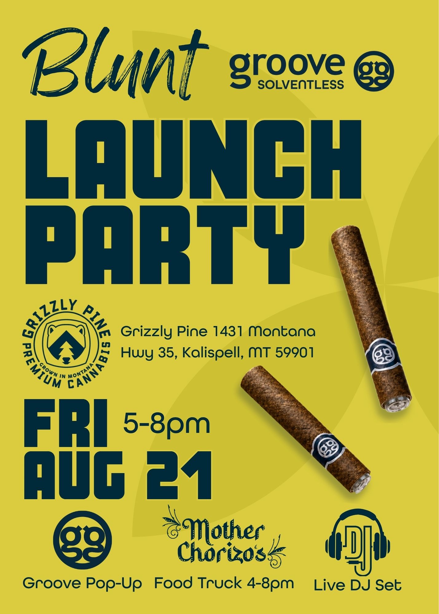 https://groovesolventless.com/wp-content/uploads/2026/08/Grizzly-Pine-Launch-Party-Invitation-Poster.jpg